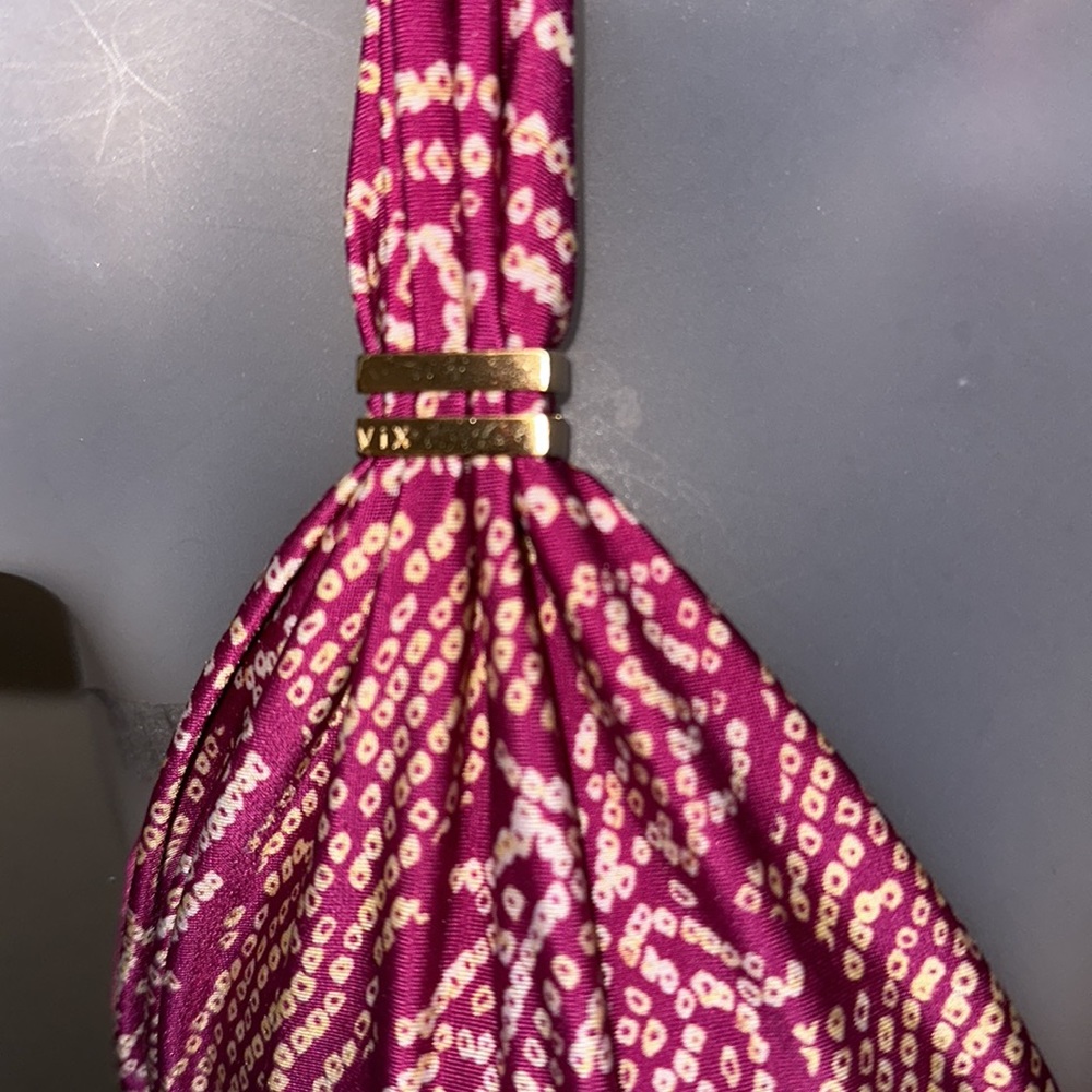 Bikini top burgundy print - Picture 2 of 4